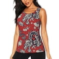 thumbnail image 1 of Balery Dragons2 Camiseta sin mangas estampada ligera para mujer, tops de entrenamiento sin mangas, camisetas de yoga transpirables de secado rápido.-Small, 1 of 7