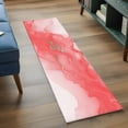 thumbnail image 3 of 2'x6' Rug Runners for Hallways Kitchen, Pink Marble Non Slip Entryway Beside Floor Carpet Runner, Modern Ombre Abstract Ink Painting Art Washable Laundry Room Bedroom Throw Rugs Mat for Family Pet, 3 of 8
