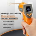thumbnail image 2 of Inkbird INK-IFT01 Digital Infrared Temperature Gun for Baking, Barbecue, Car Engine and Tire Oven Pizza ,   -58℉~1022℉ (-50℃～550℃),Orange, 2 of 15