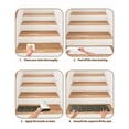 thumbnail image 6 of Christmas Black Stair Treads for Wooden Steps Indoor Runner Rug Carpet, Xmas Poinsettia Leaves Farmhouse Stripes 4 Pieces Peel and Stick Staircase Step Treads Covers Washable Throw Door Mats, 30"x8", 6 of 7