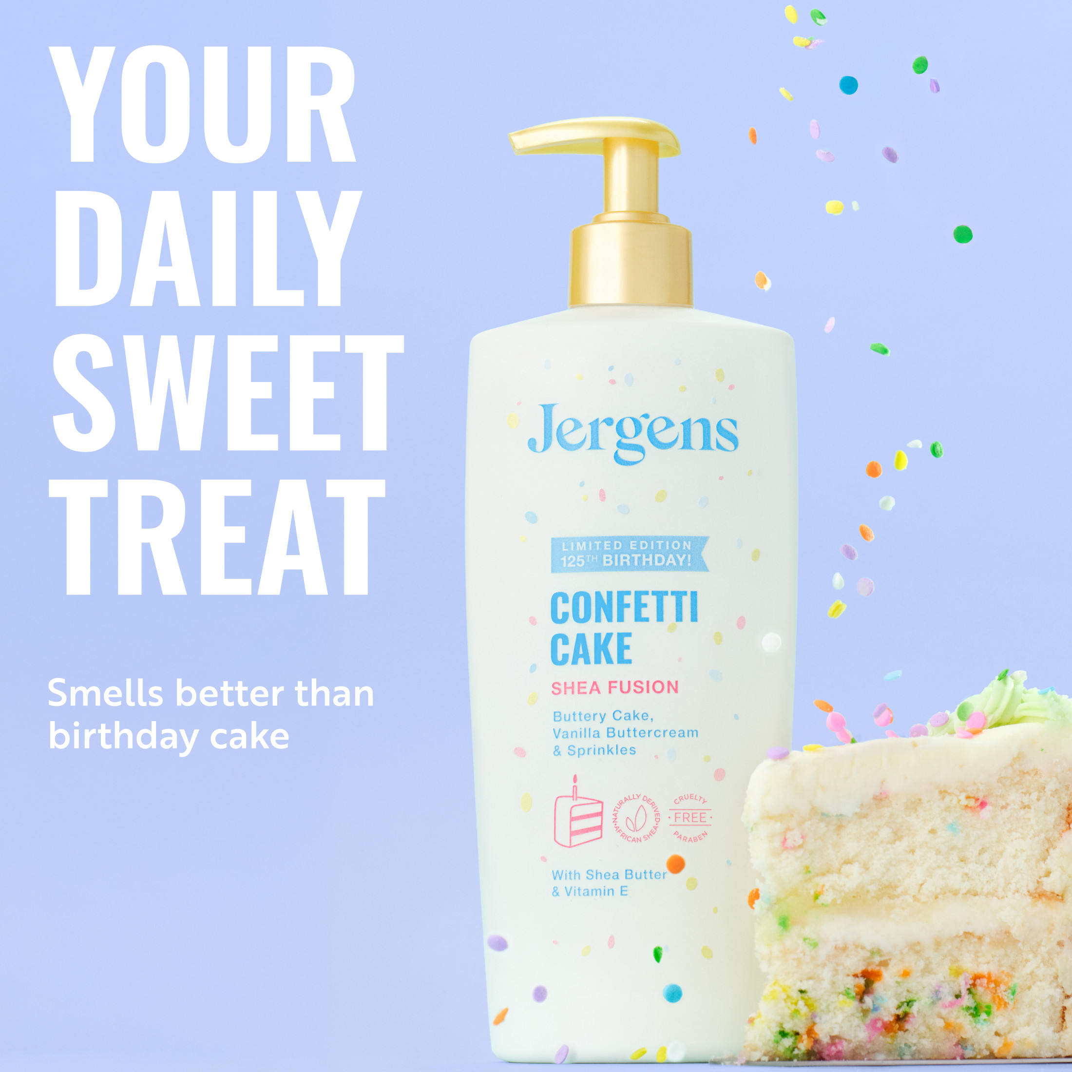 Jergens Shea Fusion Confetti Cake Scented Body Lotion photo 4