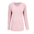 thumbnail image 6 of Womens Ribbed Knitted Fall Sweater, Long Sleeve Pullover for Women Fashion Loose Fit Solid Color Lace V Neck Sweaters, 6 of 6