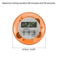 thumbnail image 2 of Uxcell Round Digital Timer, Small Count Down/ UP Clock with Magnetic, Big LCD Display, Orange, 2 of 5