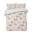 thumbnail image 2 of Orange Green Yellow Botanical Twin XL Size Down Alternative Comforter, Lightweight Comforter Quilt Bedding Set with Pillow Shams Fall Maple Leaf All Seasons Bed Comforter Duvet Insert 68"x98", 2 of 7