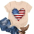 thumbnail image 4 of VerPetridure 4th of July Shirts for Women Funny Short Sleeve Crew Neck Blouse Patriotic American Flag T Shirt, 4 of 4