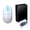 White, variant on Rupoun Gaming Wired Mouse with 3600DPI Colorful Backlit 6-Key for PC/Desktop Computer/Laptop (4.65 inches / 11.8 cm Length) Matte Texture Ergonomic - Black