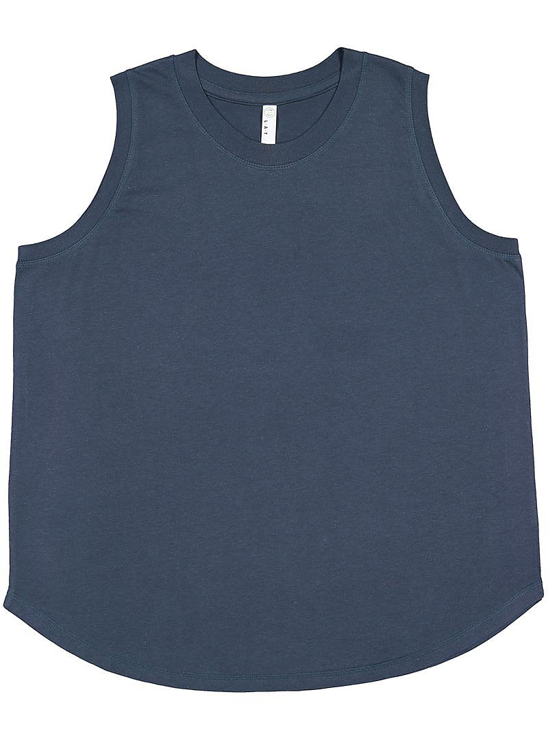 LAT B08038653 Women Curvy Relaxed Fine Jersey Tank Top