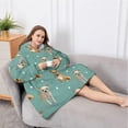 thumbnail image 5 of Oversized Wearable Blanket Hoodie,Chihuahua and Footprints Sherpa Blanket Hoodie with Super Pockets,Super Warm Fuzzy Pullover for Women & Men, 5 of 6