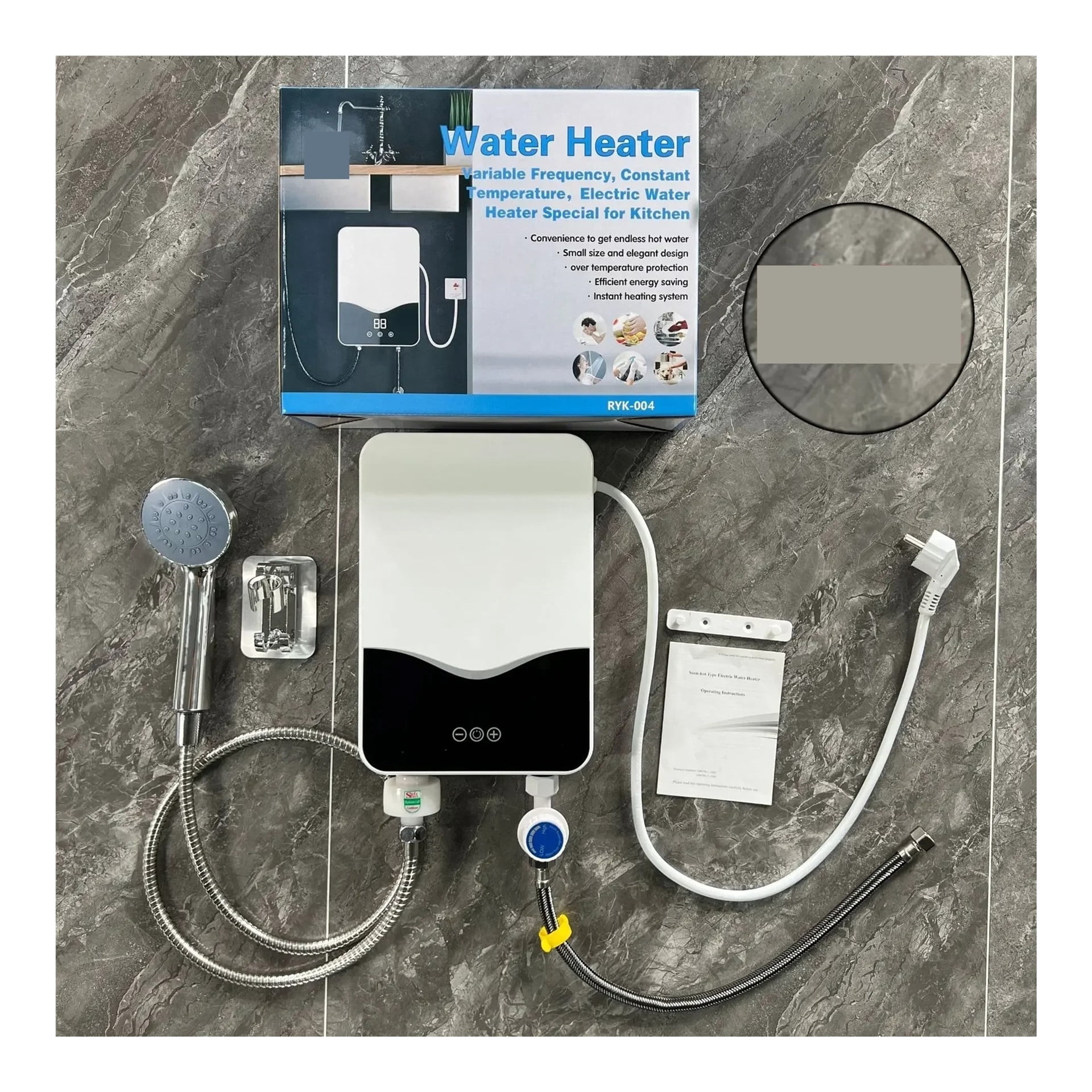 Instant Tankless Water Heater For Bathroom, 5.5kw Electric Instant Hot Water Heater With Self-modulating,Overheating Protection ,Safety Protections