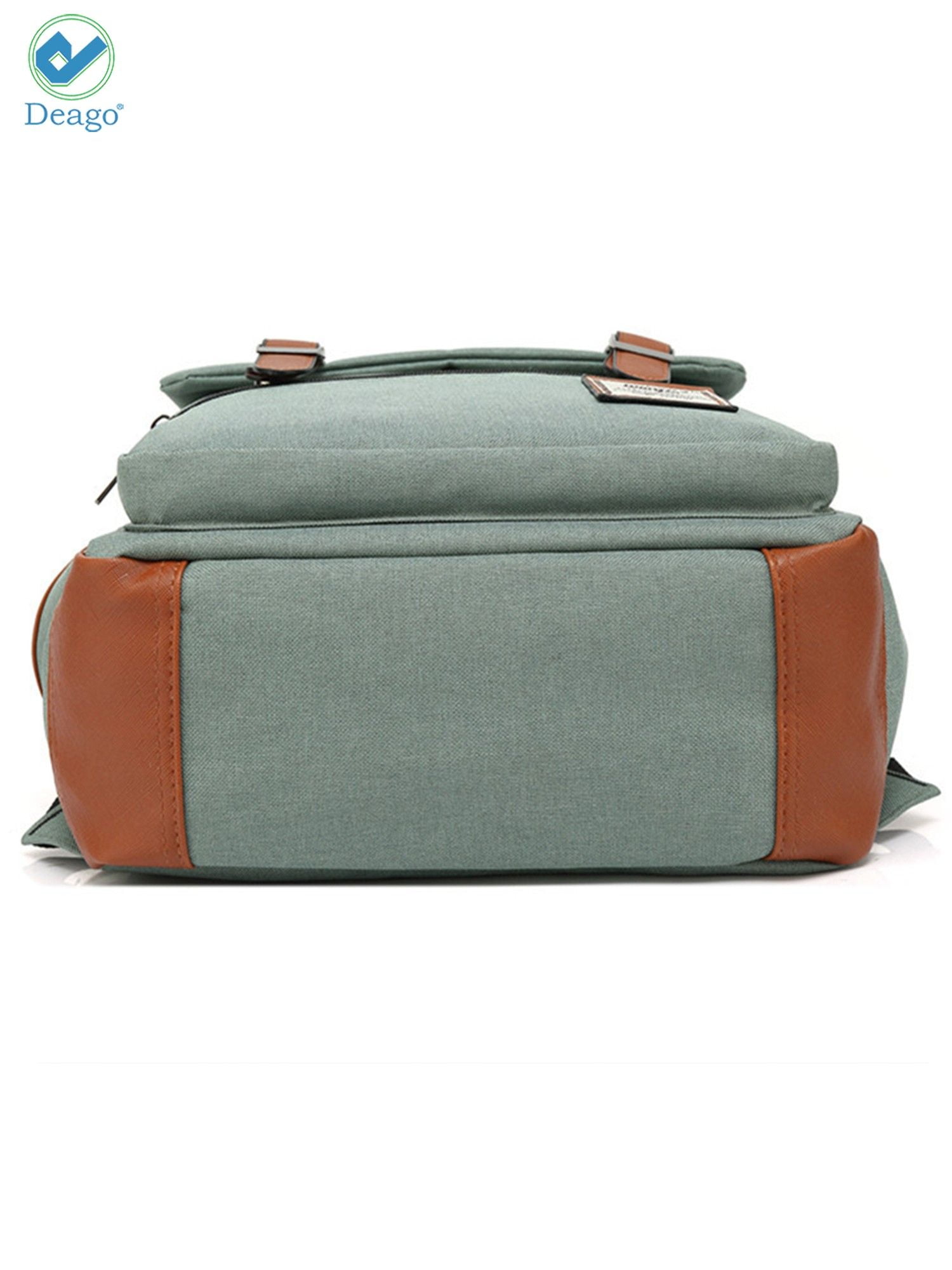 Deago Vintage Laptop Backpack For Women Men Travel Backpack with USB Charging Port Fashion Rucksack Fits 15.6" Notebook (Green)