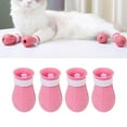 thumbnail image 3 of Dalazy 4 Pcs Protecteur de Griffe de Chat Anti-Peluches Anti-Rayures Ajustable Rose, 3 of 5