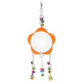thumbnail image 1 of Pet Chicken Toy Mirror Broken Resistant Rooster Toy Mirror with Chain of Colored Bells, 1 of 4