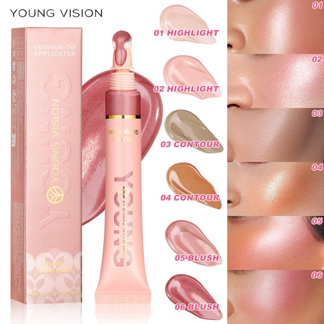 Summer Savings! Gspmoly High Light Makeup, Liquid Cushion Powder Blusher Gloss Stick 10Ml Pearl Delicate Powder Blusher Liquid 10Ml High Light Contour