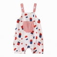 thumbnail image 1 of Ymyiu Cute Teen Clothes Girls Jumpsuit Summer Kids Casual Fashion Ruffle Cap Sleeve Belted Wide Leg Rompers One Piece Outfits 6-9 Months(Red, 6-9 Months), 1 of 7