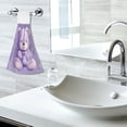thumbnail image 6 of Haosy 2 Pack Kitchen Wash Cloths with Hanging Loops Absorbent Absorbent Quick Drying Hand Towels, Purple Bear with Star Heart, 6 of 7