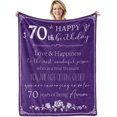 thumbnail image 1 of LHSHID Happy 60th Birthday Decorations Blanket Flannel Soft and Comfortable Anti static Bed Sofa Blanket 60x80in, 1 of 6