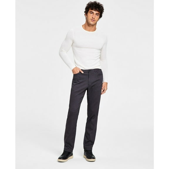 Tommy Hilfiger Men's TH Flex Modern Fit Four-Pocket Twill Pants Charcoal B4HP (30,32 in)