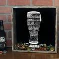 thumbnail image 2 of Torched Louisiana Beer Cap Shadow Box Wall Mount Decor 13"x13"x3" Gray, 2 of 8
