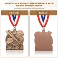 thumbnail image 4 of Uxcell Baseball Games Court Award Medals with Ribbons, Winner Medals Prizes for Competitions Sports Party Red, 4 of 7