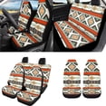 thumbnail image 2 of Uorisanigo Western Aztec Tribal Front Back Seat Cover Full Set with Steering Covers Seatbelt Shoulder Pad Armrest Cover Headrest & Gear Shift & Handbrake Covers Car Coasters Key Chains,18 Pieces, 2 of 7