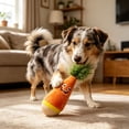 thumbnail image 3 of Wooden Wobble Cat Toy, Natural Beechwood Self-Righting Tumbler – Carrot Kicker, Interactive Silent Cat Toy for Indoor Cats, Battery-Free Plush, Aesthetic Home Decor Gift (Orange), 3 of 7
