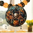 thumbnail image 5 of Nmdmisc Glow in The Dark Halloween Wall Decor,Luminous Spooky Ghost Skull Skeleton Pumpkin Acrylic Window Hanging Ornament for Living Room Kitchen Halloween Decorations (11.8"/30cm), 5 of 8