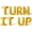 Gold, variant on Letter Balloons - TURN IT UP 16" Inch Alphabet Letters Foil Mylar Balloon Bachelorette Party Banner (Gold)