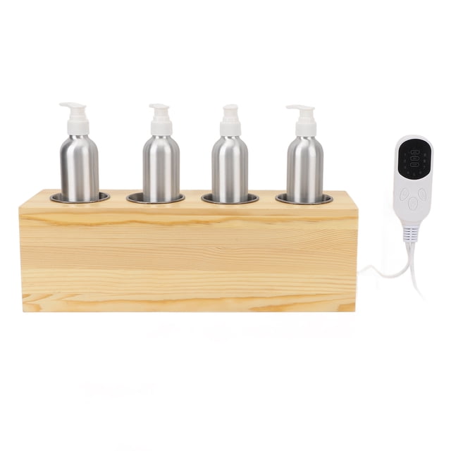 Dispensador de Calentador de Aceite, Calentamiento Rápido, Botella de Bomba de Calentador de Aceite de Evaporacia Multifuncional, Calentador de LociÓn de 4