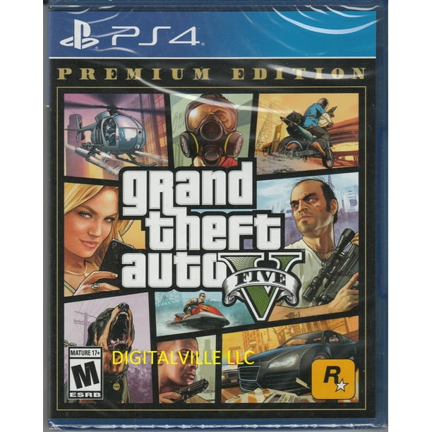 Grand Theft Auto V Premium Edition Ps4 Brand New Factory Sealed Gta 5 Walmart Com Walmart Com