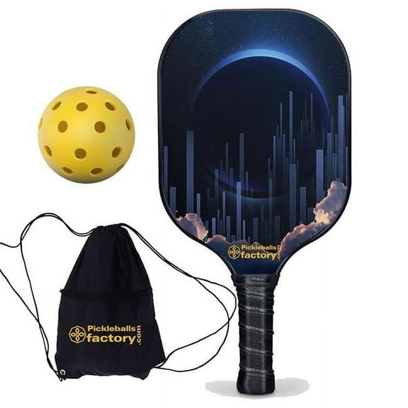 Pickleball Factory PB00030-9-C Pickleball Paddles - Lunar Eclipse Graphite Pickleball Paddles Equipment, Pro Pickleball Players Best Pickleball Balls 2022, Carbonfiber Graphite