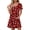 Wine, variant on GaThRRgYP Casual Floral Print Short Sleeve Dress,Women's Fashion Summer Print Short-sleeved V-neck Casual Dress Wine S