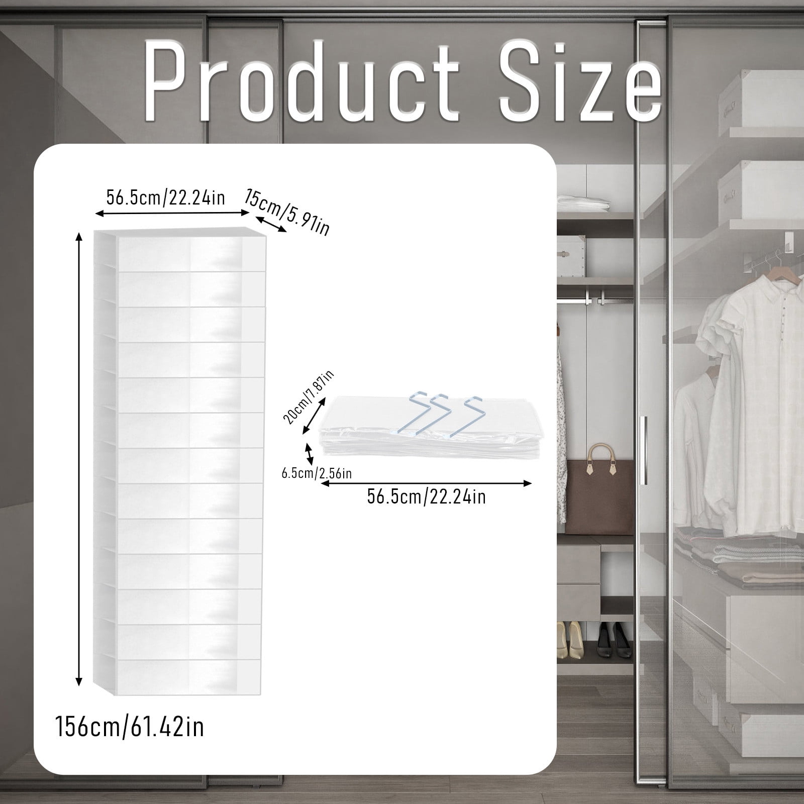 13-Layer Over-Door Hanging Storage Bag, Large Lattice Fabric Organizer for Shoes, Accessories, and Toys, Space-Saving Design, Breathable Material, Easy Installation