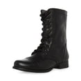 thumbnail image 1 of Bota Steve Madden Troopa para mujer, piel negra, 7.5US, 1 of 5