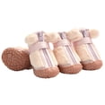 thumbnail image 2 of Dog Winter Booties Small Dog Paw Protective Shoes Antiâ Pet Winter Boots With Fuzzy Lining Adjustable Strap Zipper Closure For Cold Weather Outdoor Walking, 2 of 9