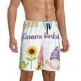 thumbnail image 2 of Disketp Watercolor Gnome Garden for Men's Soft Sleep Pajama Shorts Lightweight Lounge Pant Sleep Pj with Elastic Waistband and Pockets-Large, 2 of 6