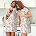 thumbnail image 7 of Bixox Flower Rabbit Pattern Women's Nightgown, Soft & Breathable Sleepwear, Round Neck Knee-Length Pajama Dress,Loungewear for Home & Sleep, 7 of 7