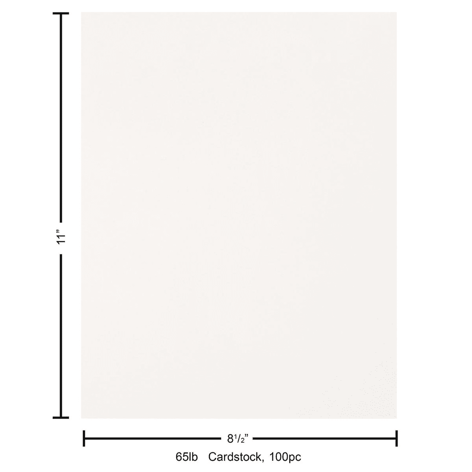 Paper Accents Cardstock 8.5"x 11" 100pc Smooth 65lb White
