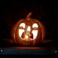 thumbnail image 1 of Candelabro de calabaza de cerámica de Halloween | Candelabro ahuecado, 6,1"x2,3"x5,9", decoración para la mesa de fiesta, atrezzo para ventanas, acento festivo único, 350g, decoración otoñal, 1 of 5