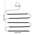 thumbnail image 4 of HONEIER S Shape Non Slip 5-Tier Pants Hanger, Stainless Steel, 4 Pack, 4 of 9