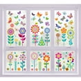 thumbnail image 1 of Amdohai 9 Sheets Cute Window Clings DIY Flower Plant Pattern Window Stickers Removable Self Adhesive Window Decals Removable Vinyl for Glass Window Decoration, 1 of 8