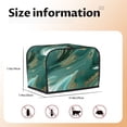 thumbnail image 4 of KLL Green And Gold Marble Print 2 Slice Toaster Dust Covers Kitchen Small Appliance Cover with 2 Pockets,Can hold Jam Spreader Knife & Toaster Tongs (11.4 x 7.9 x 7.5), 4 of 6