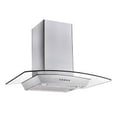 thumbnail image 1 of Vissani 30-inch 340CFM T-Shape Shell Only Wall-Mounted Glass Range Hood with 3-Speed Setting in Stainless Steel, 1 of 1
