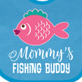 thumbnail image 4 of Inktastic Mommys Fishing Buddy Girls Girls Baby Bib, 4 of 4