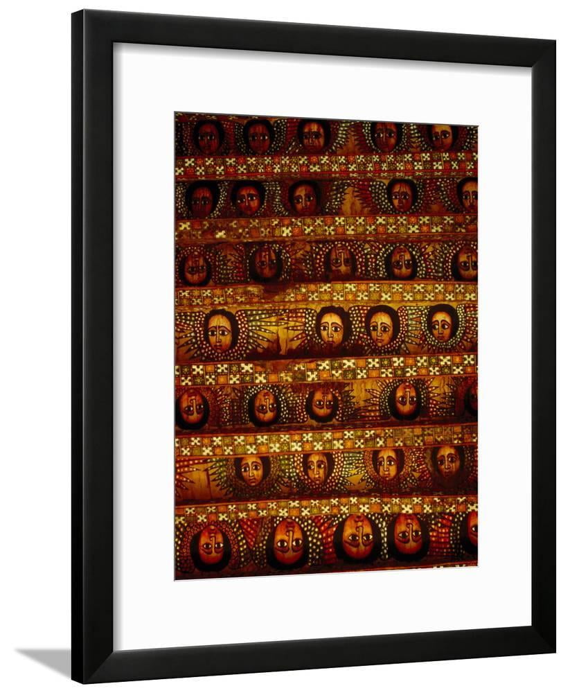 Pattern of Painted Faces on Ceiling of Debre Birhan Selassie Church