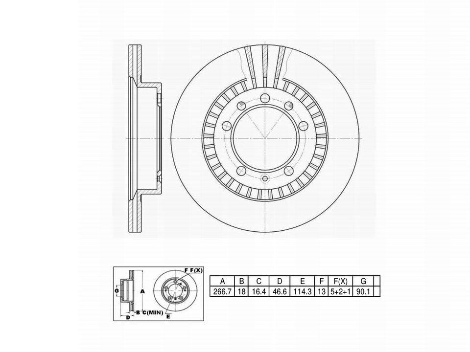 Winstop Brake Rotor, Rear WS231226, Chrysler Conquest 1989-1987