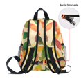thumbnail image 5 of FORMRS School Backpack with Front Zippered Pocket 12" Student Travel Daypack, Green Retro Autumn Leaves, 5 of 6