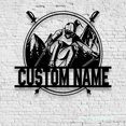 thumbnail image 4 of Craftnamesign Custom Snow Skiing Metal Wall Art LED Light, Custom Alpine Downhill Skier Name Sign, 4 of 5