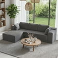 thumbnail image 6 of Fully Assembled Modular Sofa, L-Shaped Cloud Couch with Storage & Wide Armrests, Stain-Resistant for Small Space, Gray, 6 of 10