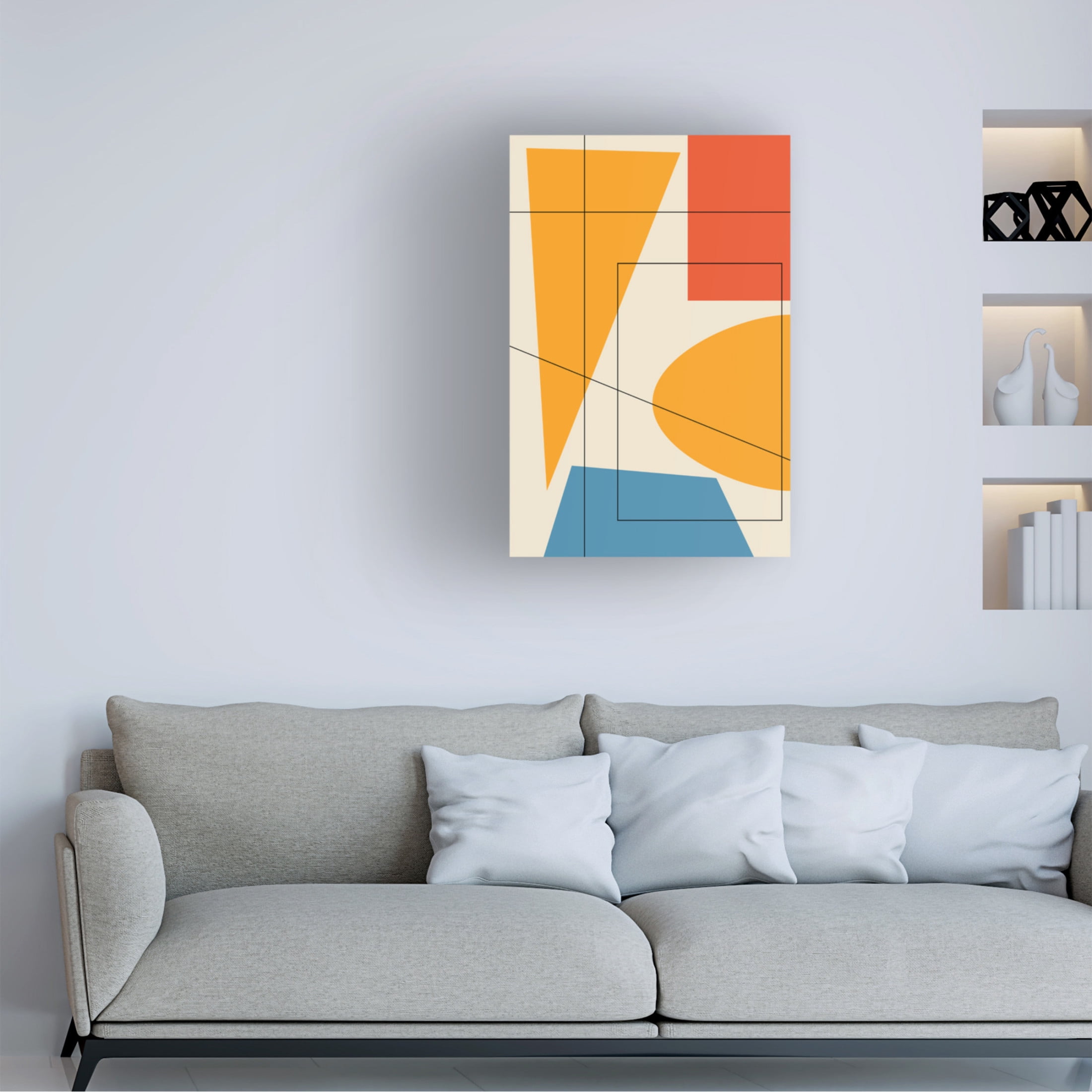Trademark Fine Art Oju Design  Geometric 6 Canvas Wall Art