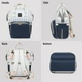 thumbnail image 6 of Diaper Bag Bacpack, HDJ Diaper Bag for Travel, Large Capacity Bacpack with Insulated Milk Bottle Pocket for Mommy,Navy, 6 of 6